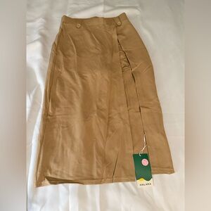 HALARA Classic Brown Pencil Skirt